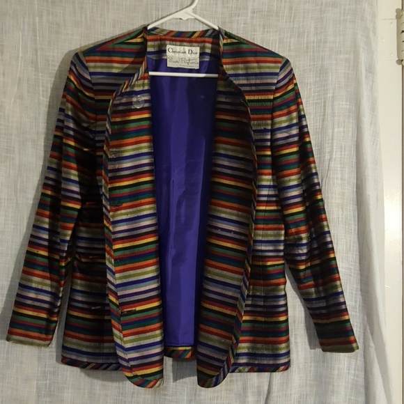 Vintage Christian Dior shantung silk jacket - Picture 4 of 6